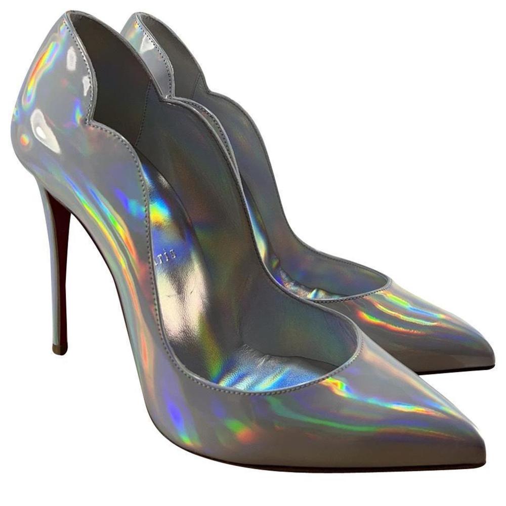 metallic Psychic AB 100mm silver hot chick pumps E478